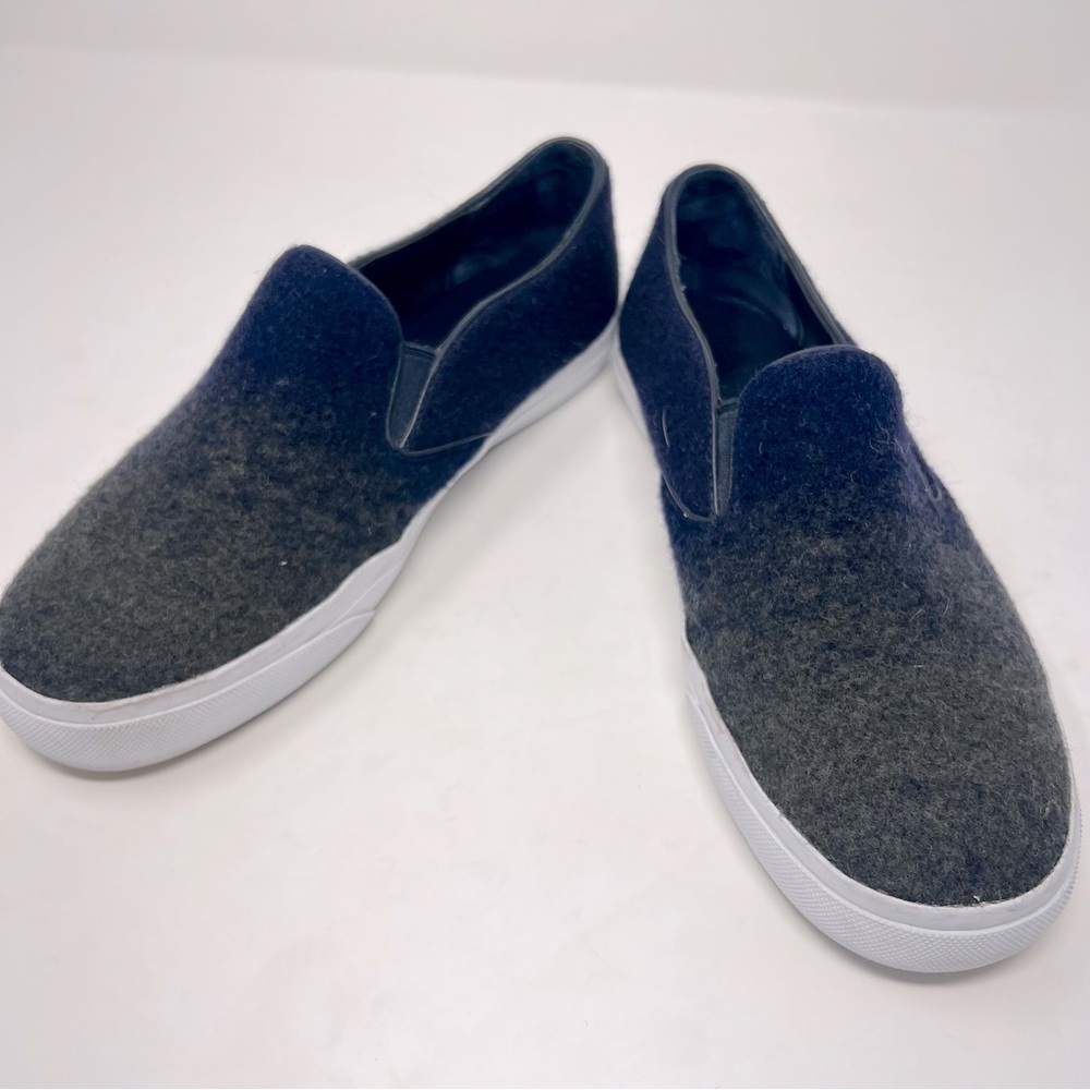 Tory Burch Felt “Stardust” Slip On Sneakers in Blue Gradient White Sole Sz 9.5
